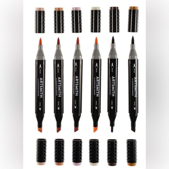 ARTSMITH Dual Tip Illustration Markers 6 pc - Portrait - Picture 4 of 7